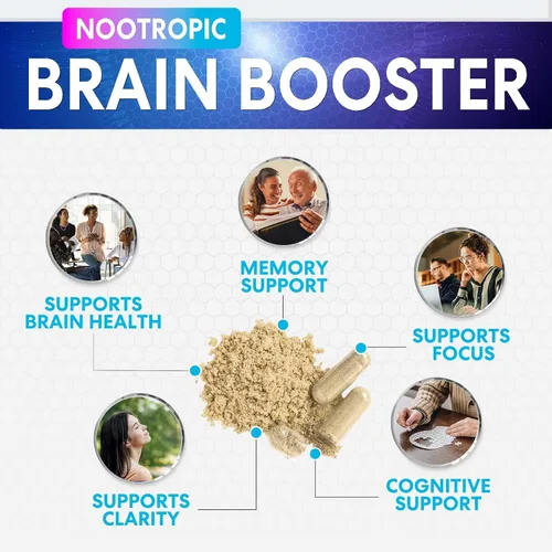 Miniatura 5 de Suplemento de Memoria Cerebral - Nootrópicos de Fuerza 3X para Concentración, Claridad y Apoyo del Enfoque - Vitaminas Cognitivas para la Salud