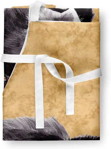 Miniatura 3 de Caroline's Treasures SC9138APRON Border Collie Wipe Your Paws Delantal de cocina, servidor de cocina, horneado, manualidades, jardinería