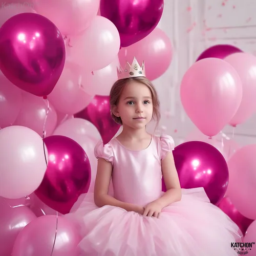 Miniatura 7 de KatchOn, Juego de 60 globos rosa cromado, 12 pulgadas, paquete de 2 Decoración de fiesta rosa Decoraciones de cumpleaños de princesa para mujer