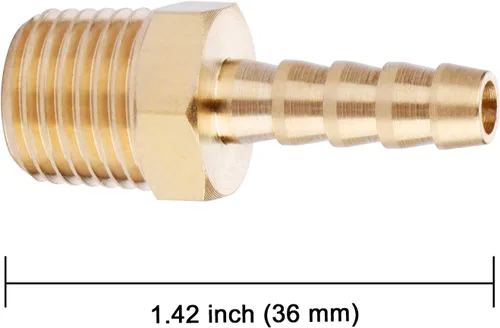 Miniatura 4 de U.S. Solid Colocación de manguera de latón, adaptador, púa de 1/4" x 1/4" NPT accesorios de tubería macho