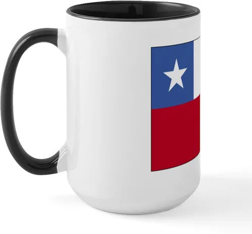 Miniatura 23 de CafePress Taza de café de cerámica extra grande de 15 oz (15.0 fl oz) con bandera de Chile