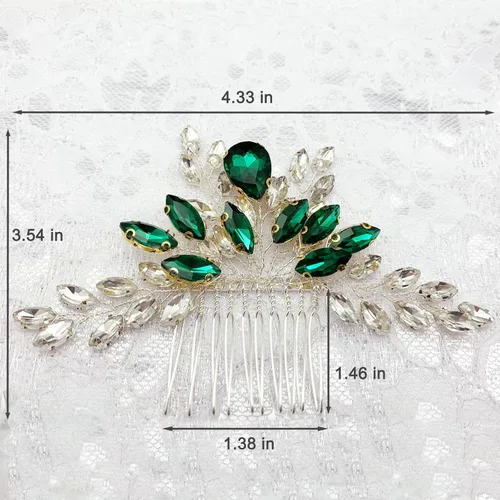 Miniatura 4 de Peine de pelo de cristal para novia, pieza de pelo con diamantes de imitación, fiesta de graduación, festival, boda, accesorios para el cabello