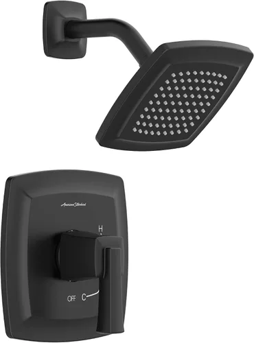 American Standard TU353507.243 Townsend - Kit de molduras de ducha con cabezal de ducha y cartucho de ahorro de agua, 1.75 GPM, negro mate Mate negro