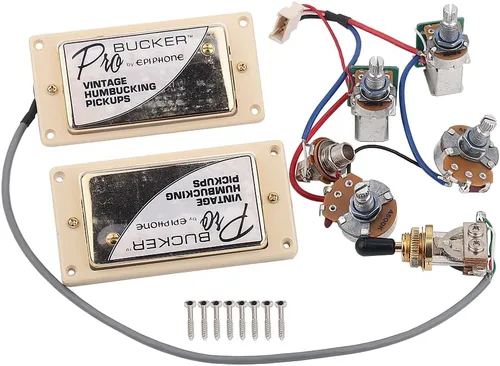 Miniatura 2 de 1 juego de pastillas ProBucker Alnico Bridge&Neck con arnés de cableado profesional ollas e interruptores de 3 vías para guitarra eléctrica
