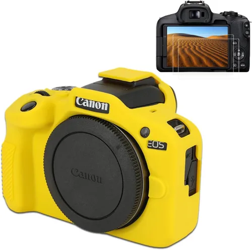 Miniatura 9 de Pocoukate Funda para cámara Canon EOS R100, cubierta protectora de silicona suave con protector de pantalla EOS R100, Accesorios para cámara sin