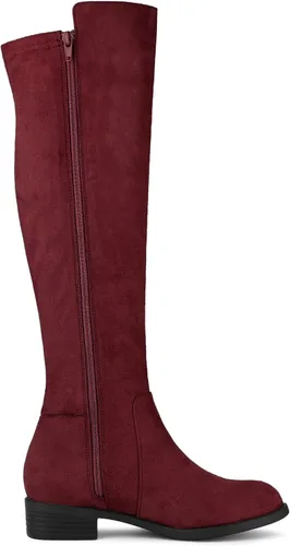 Miniatura 7 de Allegra K Botas altas hasta la rodilla con cremallera lateral para mujer