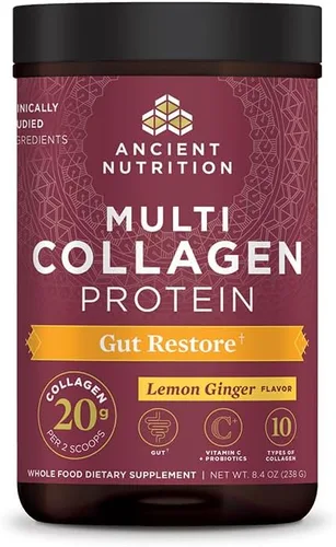 Ancient Nutrition Proteína de colágeno en polvo, proteína de colágeno múltiple, péptidos de colágeno hidrolizados que apoyan la piel y las uñas,