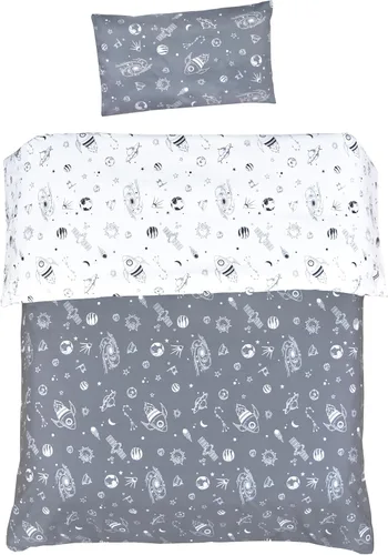 Miniatura 5 de MEJU Funda de edredón 100% algodón estrella amarillo, 43 x 59 pulgadas + funda de almohada de 13 x 19 pulgadas, juego de ropa de cama con cierre