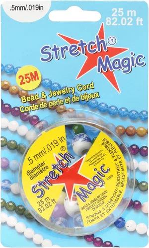 Miniatura 8 de Stretch Magic Cordón de cuentas y joyas, fuerte y elástico, fácil de anudar, color transparente, 0.020 in de diámetro, carrete de 82.0 ft (82 pies)