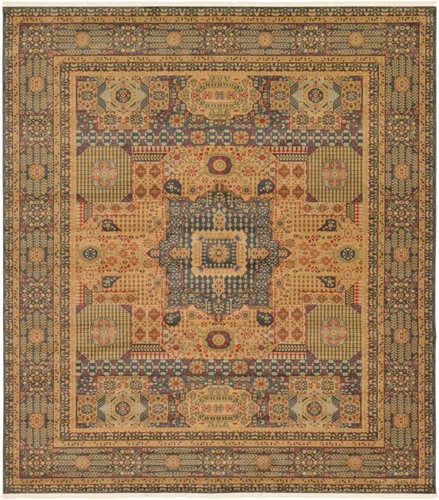 Miniatura 25 de Unique Loom Palace Collection - Alfombra rectangular (2 pies 2 pulgadas x 3 pies 1 pulgada, verde claro/marrón)