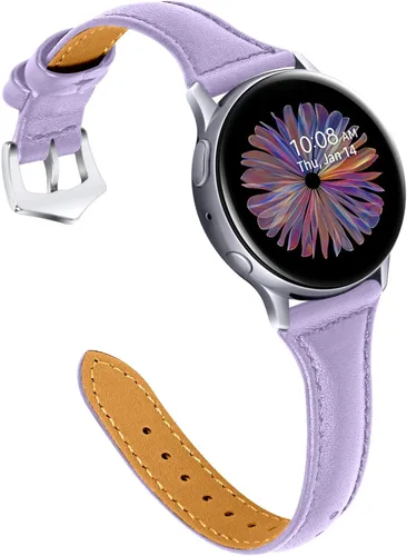 Miniatura 21 de JOYOZY Correa de cuero compatible con Samsung Galaxy Watch 6/7/FE/5/4 de 40 mm, 44 mm, Active (40 mm)/2 (40 mm) (44 mm), correa de muñeca delgada