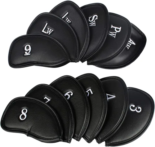 Miniatura 5 de Andux 12 fundas de cuero sintético para palos de golf con número en ambos lados MT/PU
