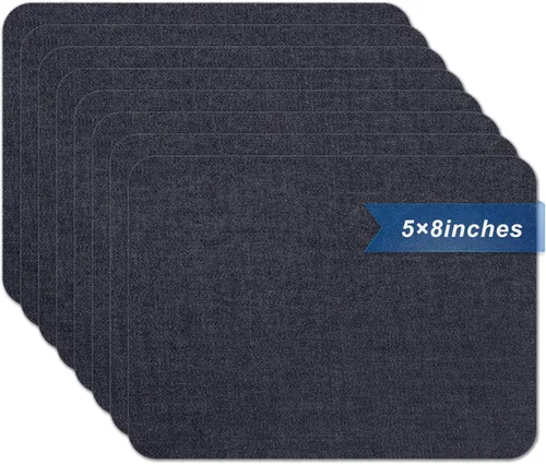Miniatura 12 de Azobur Parches termoadhesivos de tela de nailon de 2.4 x 60 pulgadas, cinta adhesiva tenaz resistente al agua, parche para planchar para tienda