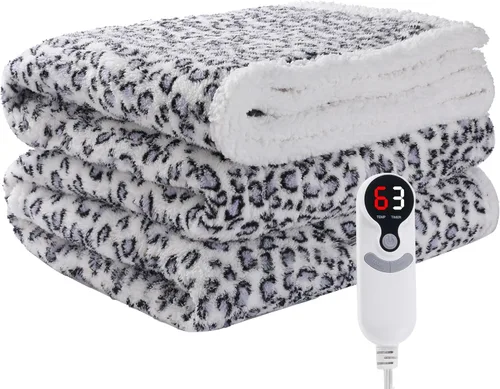 Miniatura 31 de Eydna Manta Eléctrica con Calefacción Tamaño Completo 72"×84" con 6 Niveles de Calefacción y Apagado Automático de 1-10 Horas, Manta con Calefacción