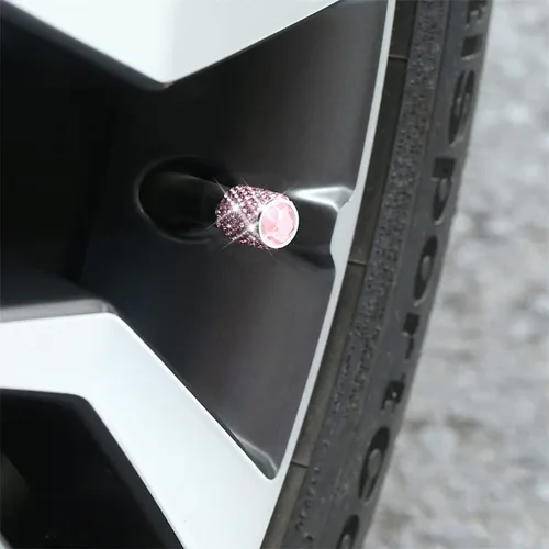 Miniatura 6 de zipelo Tapas de vástago de válvula con brillo, paquete de 4 unidades, con cristal de diamantes de imitación para neumático de coche, tapa de vástago