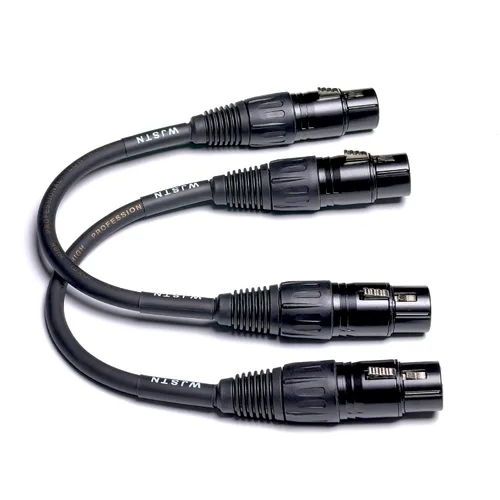Miniatura 4 de WJSTN Suanqi - Cable XLR para micrófono, cable de micrófono equilibrado de 3 pines, XLR hembra a hembra, cables de conexión DMX con 2