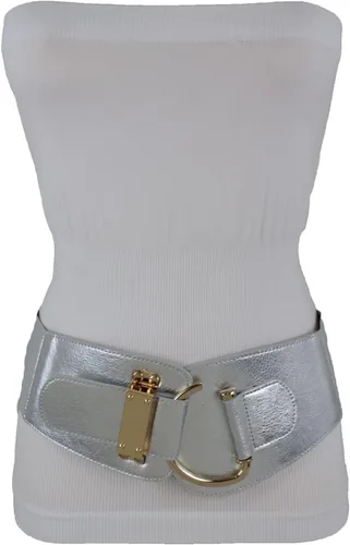 Miniatura 44 de TFJ - Cinturón ancho de moda para mujer, cintura alta, hebilla de gancho de metal dorado, talla XS, S, M, L, XL
