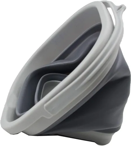 Miniatura 3 de SAMMART Cubo de plástico plegable súper mini cuadrado de 2.6 L (0.68 galones) - Tina cuadrada plegable - Cubo de agua portátil para pesca - Maceta