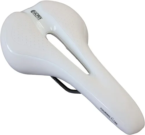 Sillín GORIX para Bicicleta Cómodo con Cojín y Riel para Bicicleta de Montaña y Carretera para Hombres y Mujeres (GX-C19)