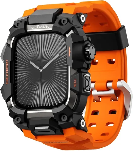 Miniatura 20 de ULTIMAL - Funda resistente con correa para Apple Watch 49mm, compatible con Apple Watch Ultra 3/2/1, cubierta protectora a prueba de golpes de grado