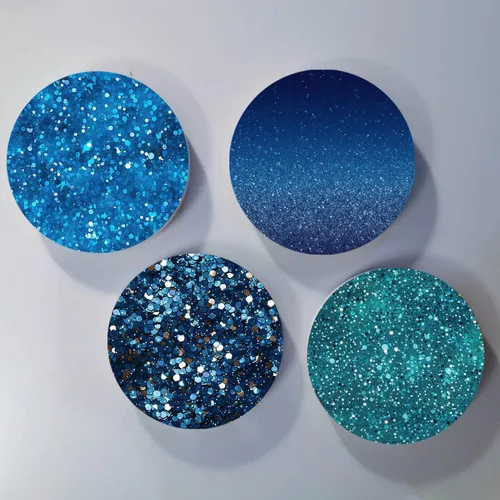 Miniatura 3 de Hojas de transferencia de sublimación para vasos, camisetas en blanco, papel de transferencia de sublimación con purpurina azul para máquina