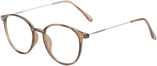 Miniatura 18 de Shiratori Retro Round Blue Light Blocking Glasses for Women Men, Lightweight Metal Temple Eyeglasses