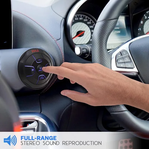 Miniatura 5 de Pyle Pyle PLMRBTRD1 - Controlador de audio Bluetooth inalámbrico Bluetooth con botón multimedia, receptor marino, control remoto con USB, AUX