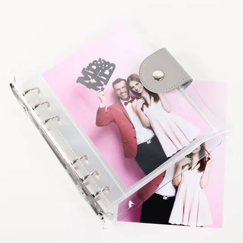 Miniatura 5 de Álbum de fotos de 4x6 para fotomatón - Cuaderno brillante de 6 anillas, encuadernador con destellos con 10 fundas para fotos de 4 por 6 - Para 20