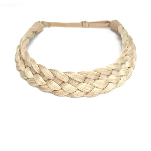 Miniatura 29 de Diadema de pelo sintético de 5 hebras trenzadas, clásicas, gruesas, anchas, trenzadas, elásticas, multicolor, accesorios de belleza para el cabello