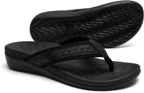 MEGNYA Sandalias ortopédicas para mujer con soporte de arco, sandalias de verano para fascitis plantar para pies planos, cómodas pantuflas de espuma