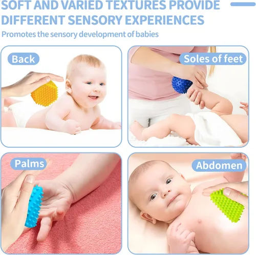 Miniatura 3 de Pelota sensorial para bebés de 6 a 12 meses, bolas de bebé para niños pequeños de 1 a 3 años, alivio del estrés, bolas sensoriales texturizadas