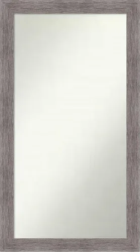 Miniatura 385 de Amanti Art Espejo de baño gris para sobre el fregadero, 31 x 48 pulgadas, espejo de tocador rectangular estrecho de color gris, marco de madera