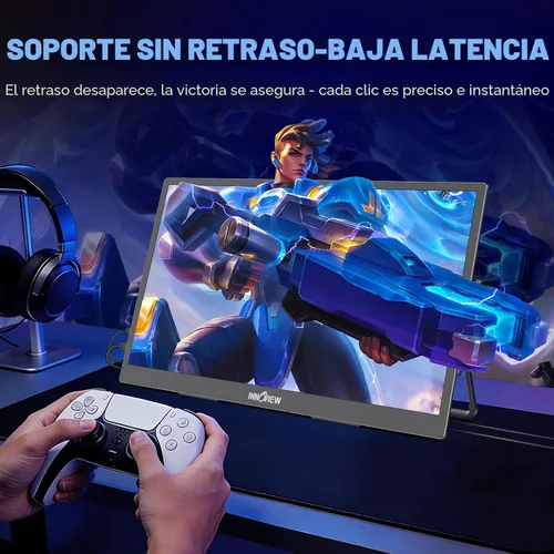 Miniatura 5 de InnoView Monitor portátil 2K para laptop de 18.5 pulgadas, 2560 x 1440p, QHD 120Hz, 100% sRGB, USB-C, HDMI, estándar, HDMI, segunda pantalla