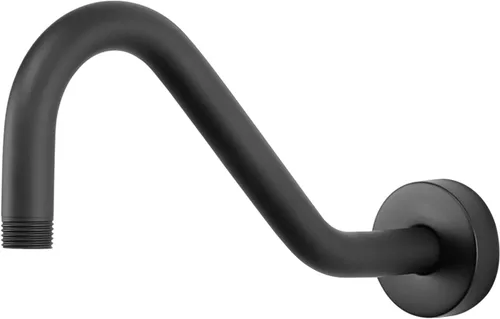 Miniatura 13 de NearMoon Brazo de extensión de ducha en forma de J, extensor de altura de cabezal de ducha de acero inoxidable con brida, diseño de tubo elevador