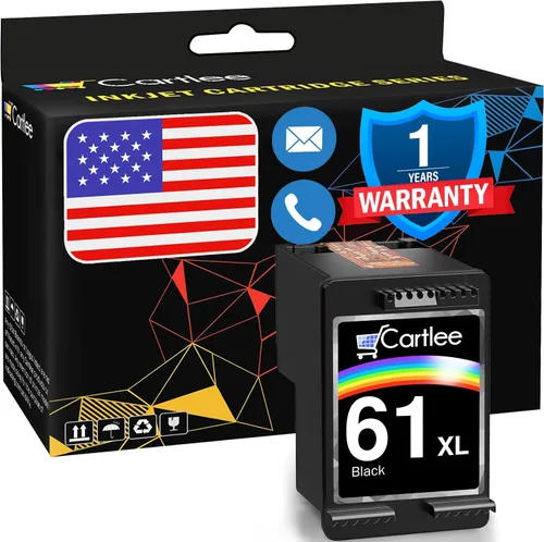 Cartlee Cartuchos de tinta remanufacturados de repuesto para cartuchos de tinta HP 61, paquete combinado para cartuchos HP 61 para cartuchos de