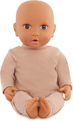 Miniatura 5 de LullaBaby – Muñeca de bebé realista de 14 pulgadas – Tono de piel oliva y ojos marrones – Oso de ultra-suave – Abrazador temático – Juego