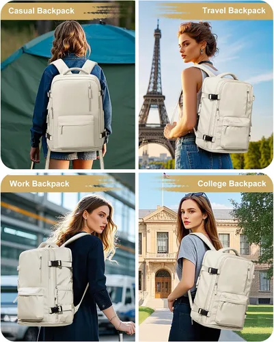 Miniatura 8 de VGCUB Mochila Grande de Viaje de Trabajo y Negocios Equipaje de Mano Aprobado para Vuelo Mochila para Laptop para Mujeres y Hombres Mochila