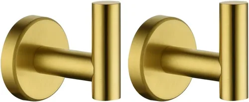 Miniatura 15 de JQK Gancho de toalla de baño cromado, gancho para abrigo/albornoz de acero inoxidable 304 para baño, cocina, garaje, montado en la pared