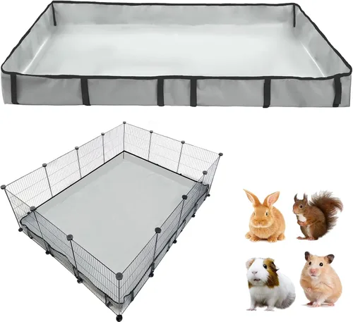 Miniatura 14 de DZWLKJ Forro de jaula de conejillo de indias, base impermeable y lavable, 28 x 56 pulgadas, adecuado para conejos, chinchillas, erizos, hurones