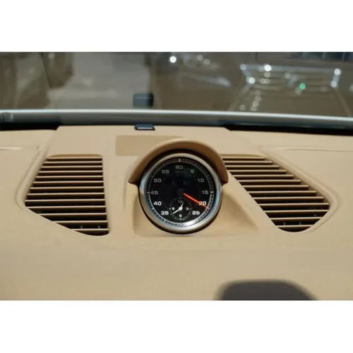 Miniatura 5 de Sport Chrono Stopwatch Montado en Panel de Instrumentos para Porsche 911 991 2013-2019, Panel Beige y Reloj Negro