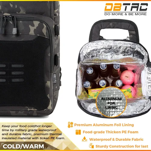 Miniatura 4 de DBTAC Mochila táctica para el almuerzo, enfriador de almuerzo grande para hombres y mujeres Mochila enfriadora aislada para el trabajo, picnic