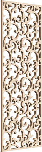 Miniatura 10 de Wheatland Paneles de pared decorativos de madera con calado, 9 3/8 pulgadas de ancho x 24 3/8 pulgadas de alto x 1/4 de alto, nogal