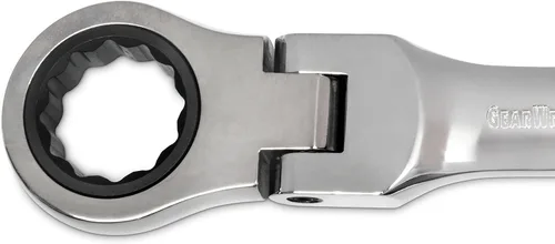 Miniatura 5 de GEARWRENCH Juego de llaves combinadas de trinquete de cabeza flexible rechoncha de 12 puntos, SAE - 9570