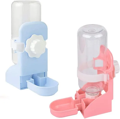 Miniatura 8 de Comedero de agua para conejos, dispensador de agua suspendido de jaula para mascotas, cuenco automático colgante para botella de animales pequeños