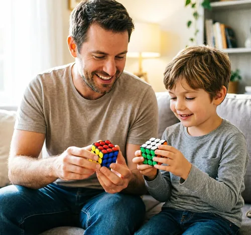 Miniatura 6 de AMAZA Cubo de velocidad 3x3 negro 3x3x3 rompecabezas de cubo mágico de velocidad Fidget Juguetes Táctil Cubo especial Puzzle Touch Twist Patch