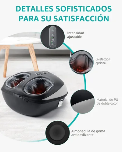 Miniatura 7 de Nekteck Máquina masajeadora de pies con calor, masaje de pies Shiatsu para fascitis plantar y neuropatía, herramientas de masaje elegibles para HSA