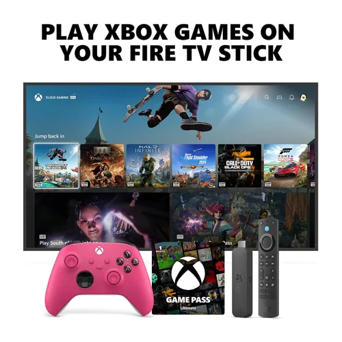 Miniatura 19 de Xbox Wireless Controller (2025) Carbon Black + Fire TV Stick 4K Game Pass Ultimate 1 Month - Gaming Bundle, Windows, Mobile & Smart TVs