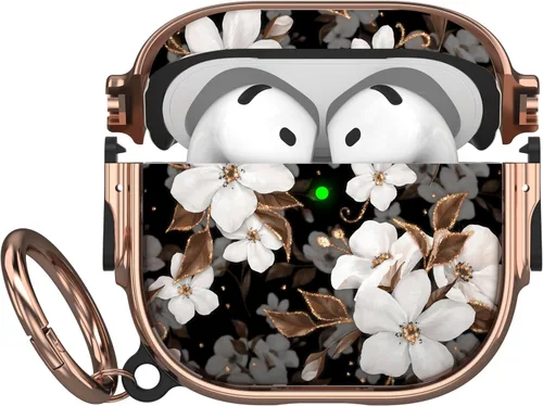 Miniatura 73 de Maxjoy Funda para AirPods 3 con cerradura, bonita funda protectora rígida para AirPod 3 de tercera generación para mujeres y hombres con llavero