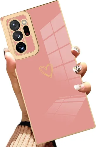 Miniatura 9 de AIGOMARA Funda compatible con Samsung Galaxy Note 10 Plus con diseño de corazón, cubierta de teléfono de cuerpo completo, protección a prueba de Rosa