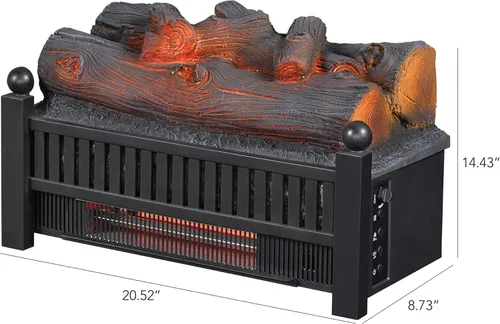 Miniatura 5 de Duraflame® Set de troncos eléctricos 1,000 pies cuadrados Calentador infrarrojo, inserto de troncos falsos con llamas LED para chimeneas existentes